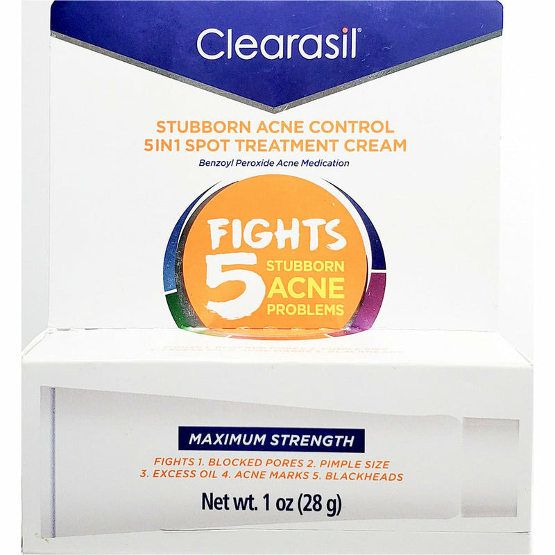 Clearasil 5 in 1 Spot Acne Treatment Cream, 1 oz - Main product image