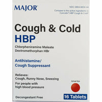 Cough & Cold HPB, 16 Tablets each (1, 3 or 6 Pack) by Major - Image 1