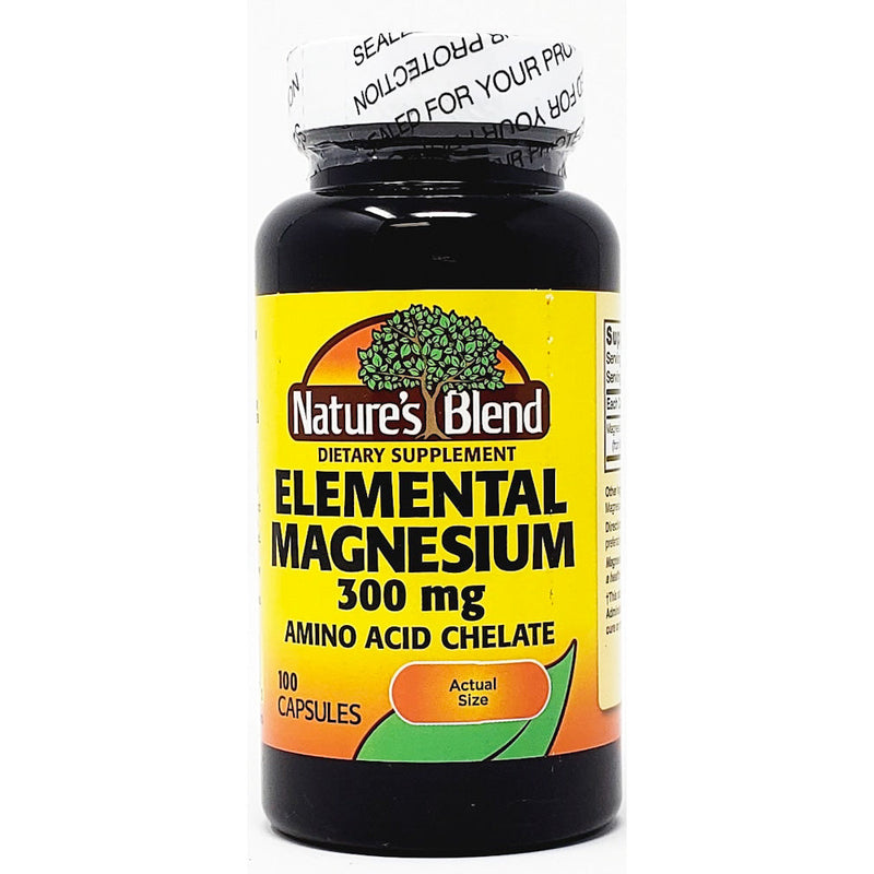 Elemental Magnesium 300 mg 100 Capsules by Nature's Blend - Main product image