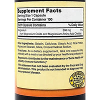 Elemental Magnesium 300 mg 100 Capsules by Nature's Blend - Image 2