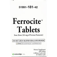 Ferrocite 324 mg 100 Tablets (Blister Pack) - Image 1