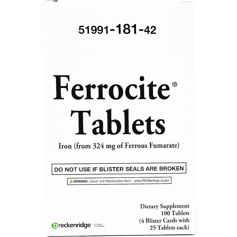 Ferrocite 324 mg 100 Tablets (Blister Pack) - Main product image