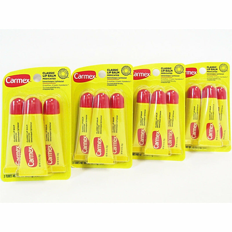 Carmex Medicated Classic Lip Balm 0.15 oz Each (12 Tubes) - Main product image