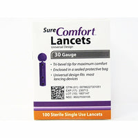 Lancets 30 Gauge, 100 Count by Sure Comfort - Image 1