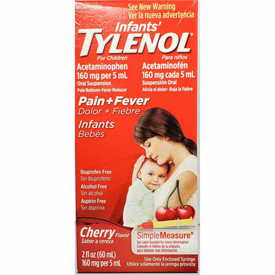 Infants Tylenol Pain & Fever, Acetaminophen 160 mg (Cherry Flavor) 2 fl oz