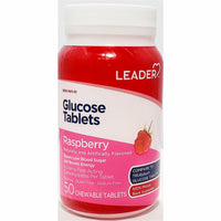 Glucose Tablets 50 Chewable Tablets (Raspberry Flavor) by Leader - Image 1