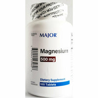 Magnesium 500 mg 100 Tablets by Major - Image 1
