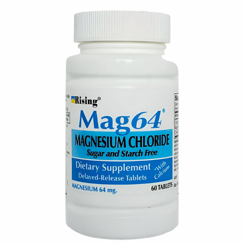 Mag 64 mg (Magnesium Chloride) 60 Tablets by Rising - Main product image