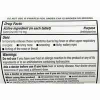 Cetirizine 10 mg, 500 Tablets by Major - Image 2