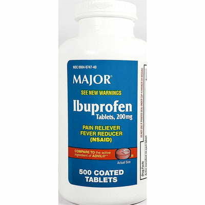 Ibuprofen 200 mg 500 Coated Tablets by Major