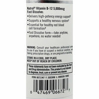 Vitamin B12 5000 mcg, 100 Fast Dissolve Tablets by Natrol - Image 3