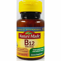 Vitamin B12, 500 mcg 100 Tablets by Nature Made - Image 1