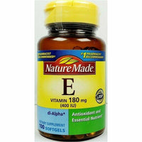 Vitamin E 180 mg (400 IU) 100 Softgels by Nature Made - Image 1