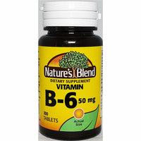 Nature's Blend Vitamin B6, 50 mg 100 Tablets - Image 1