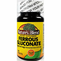 Ferrous Gluconate 324 mg 100 Tablets by Nature's Blend - Image 1