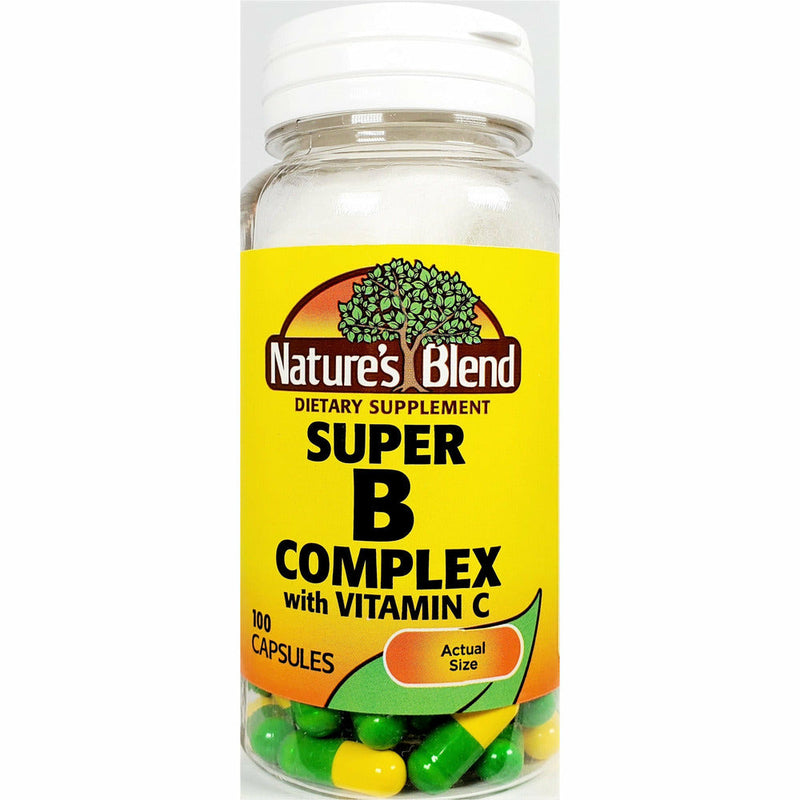 B Complex with Vitamin C, 100 Capsules by Nature's Blend - Main product image