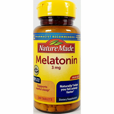 Melatonin 3 mg 240 Tablets, by Nature Made