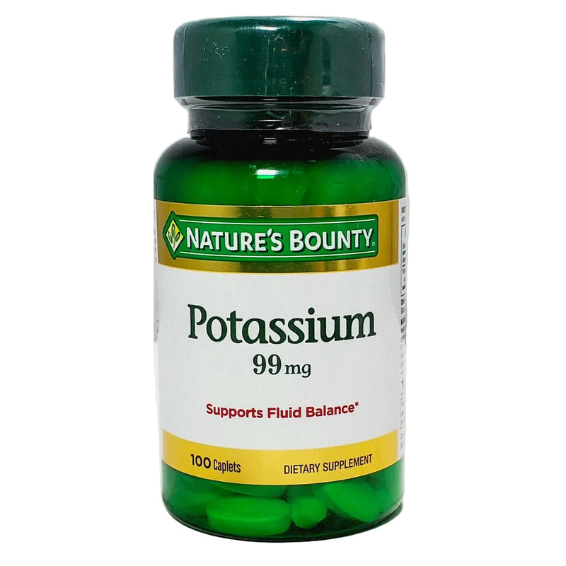 Potassium 99 mg 100 Caplets by Natures Bounty - Main product image