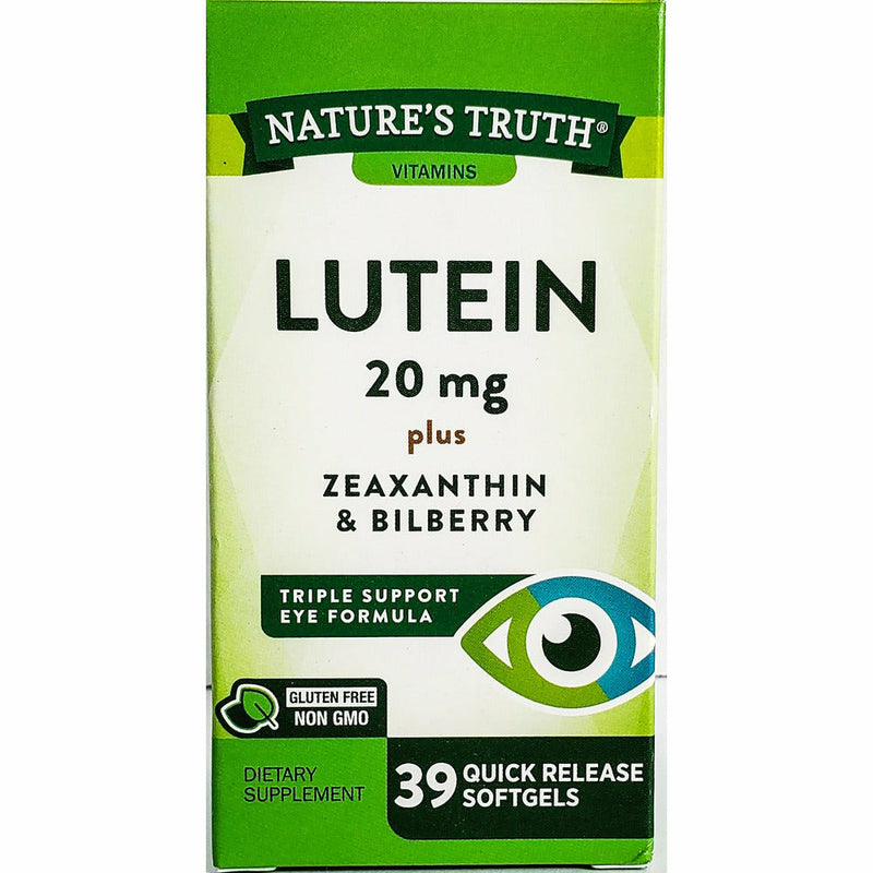 Lutein 20 mg plus Zeaxanthin & Bilberry 39 Softgels by Nature's Truth - Main product image