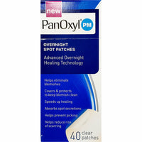 PanOxyl PM Overnight Spot Patches, 40 Single Use Clear Patches - Image 1