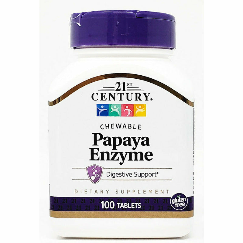 Papaya Enzyme 100 Chewable Tablets by 21st Century - Main product image