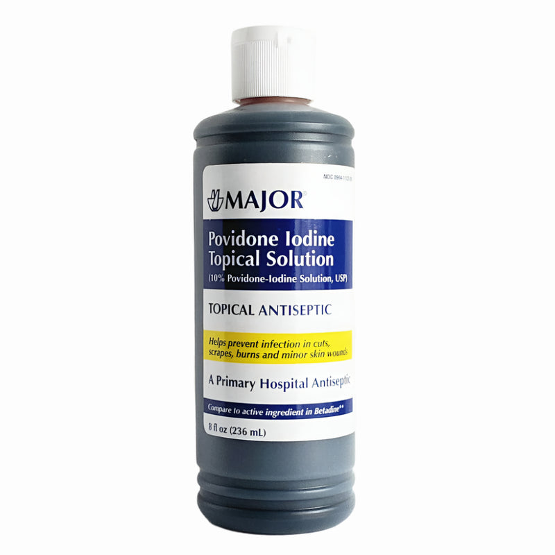 Povidone Iodine Topical Solution (Antiseptic) 8 fl oz by Major - Main product image