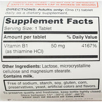 Vitamin B1, 50 mg by Rugby 100 Tablets - Image 2