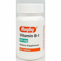Vitamin B1, 50 mg by Rugby 100 Tablets - Image 1