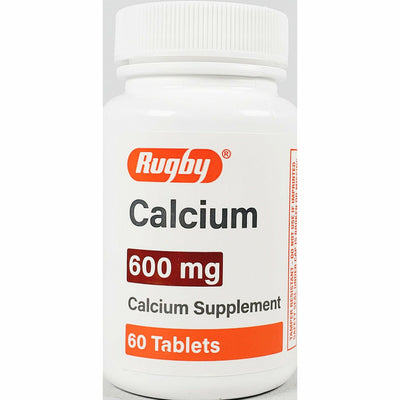 Calcium Supplement 600 mg 60 Tablets each (1 or 3 Pack) by Rugby