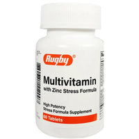 Multivitamin with Zinc Stress Formula, 60 Tablets by Rugby - Image 1