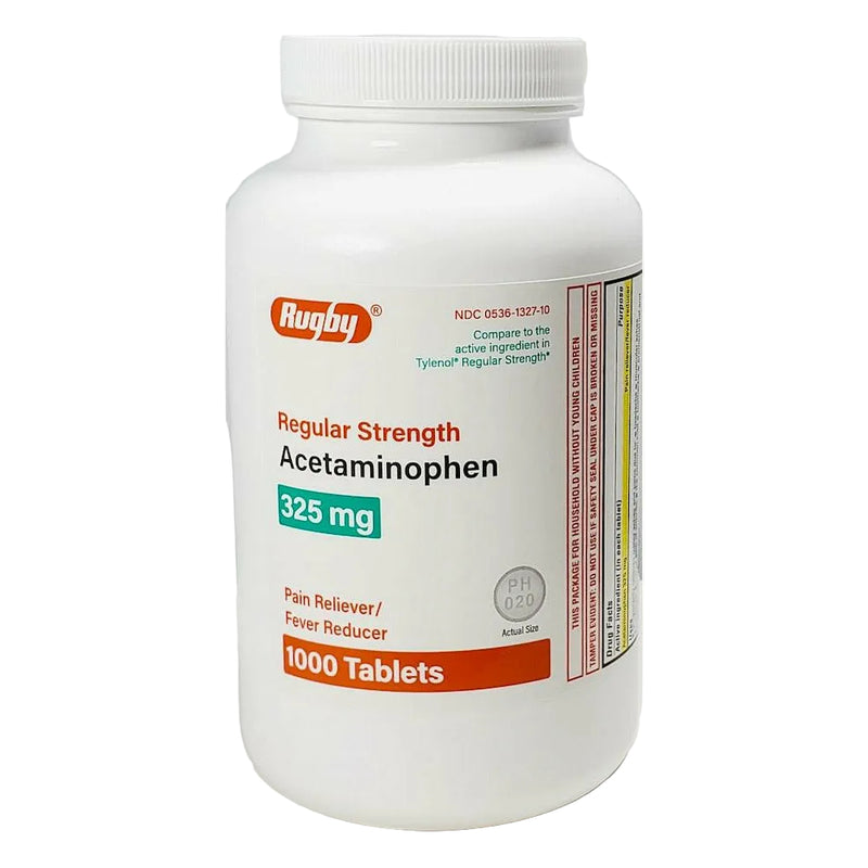 Acetaminophen 325 mg 1000 Tablets by Rugby - Main product image