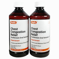 Chest Congestion Relief (Guaifenesin) 100 mg 16 fl oz each (2 Pack) by Rugby - Image 1