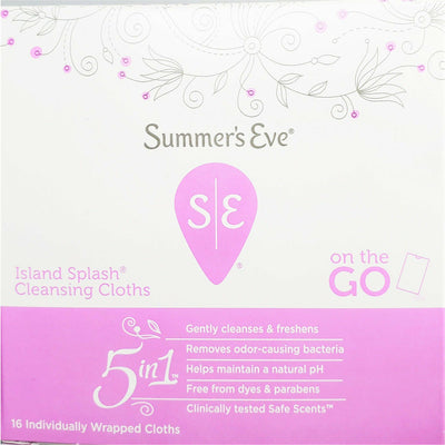 Summer's Eve Cleansing Cloths (Island Splash Scent) 16 Count