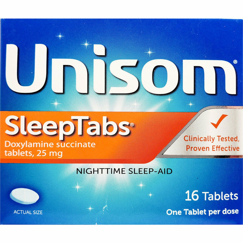 Unisom Sleep Tabs 25 mg, 16 Tablets - Main product image