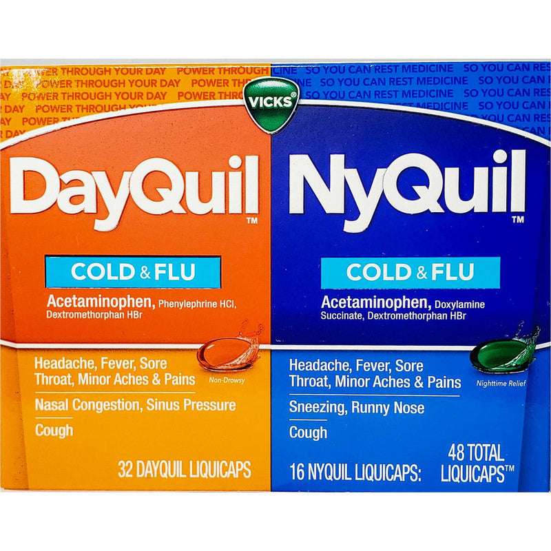 DayQuil and NyQuil Combo Pack, 48 LiquiCaps by Vicks - Main product image