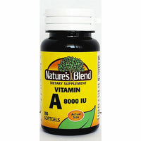 Vitamin A (8000 IU) 100 Softgels by Natures Blend - Image 1