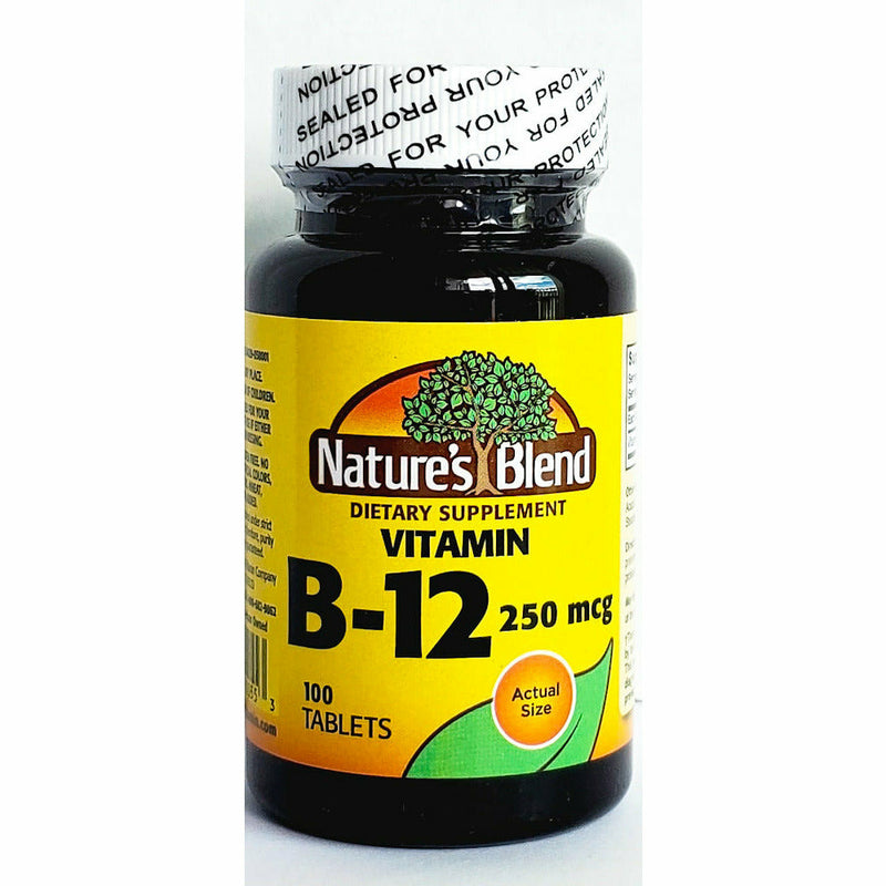 Vitamin B12, 250 mcg 100 Tablets by Natures Blend - Main product image