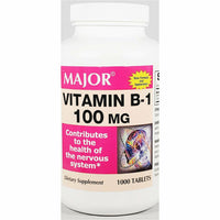 Vitamin B-1, 100 mg 1000 Tablets by Major - Image 1
