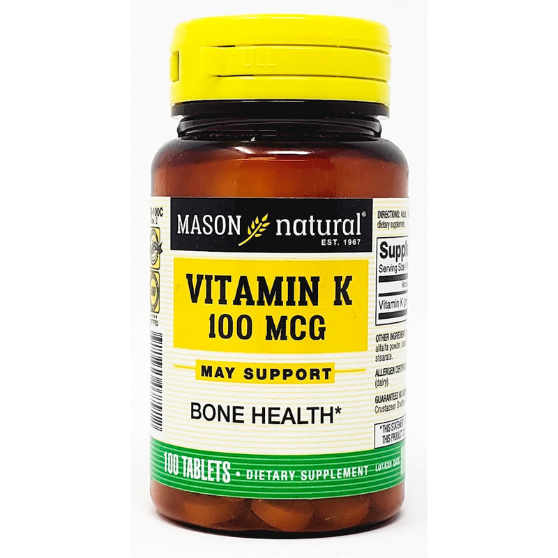 Vitamin K 100 mcg 100 Tablets by Mason Natural - Main product image