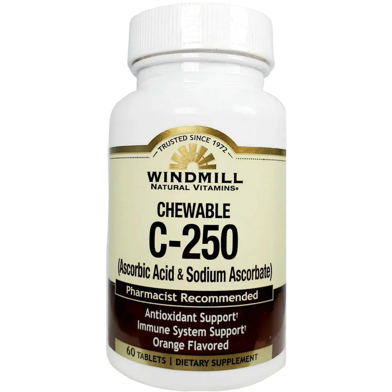 Vitamin C-250 mg, 60 Chewable Tablets by Windmill - Main product image
